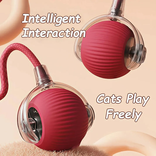 Smart Interactive Cat Toy Ball with Faux Tail