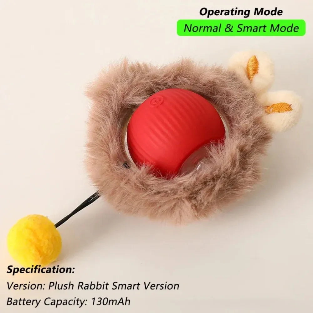 Smart Interactive Cat Toy Ball with Faux Tail