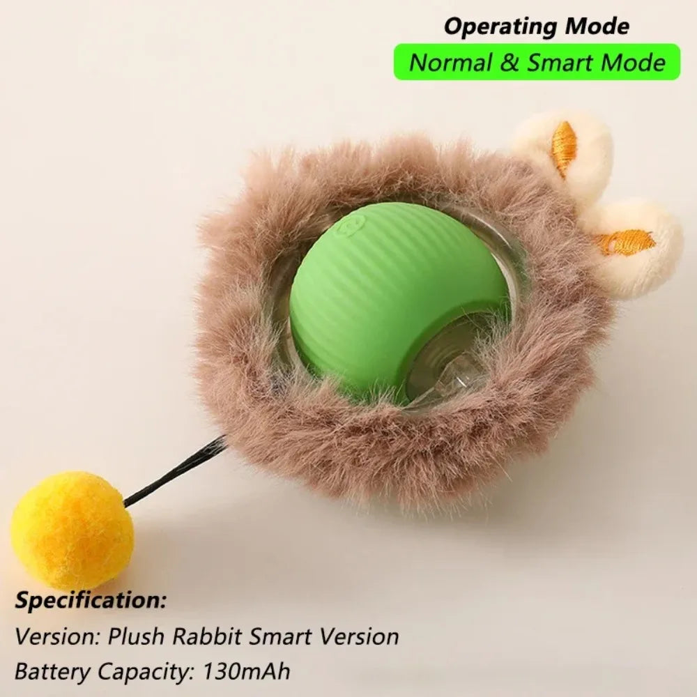 Smart Interactive Cat Toy Ball with Faux Tail